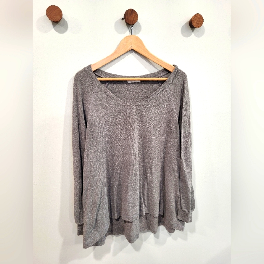 Gray V-Neck Sweater